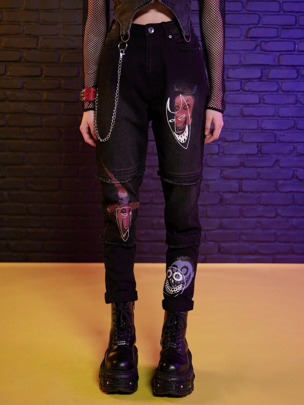 Her Universe The Nightmare Before Christmas Oogie's Boys glow in the dark Jeans